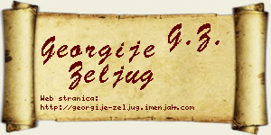 Georgije Zeljug vizit kartica